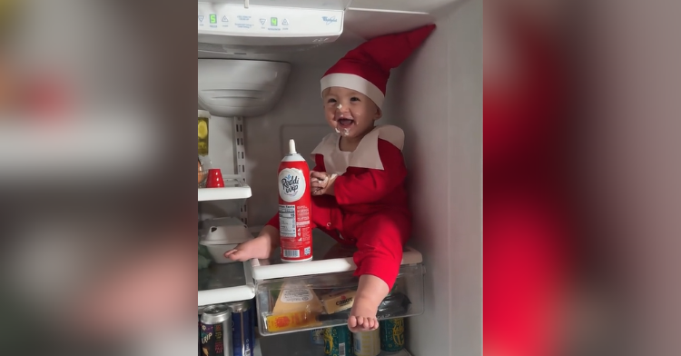 Baby Becomes the Sweetest Little Elf on the Shelf with Delightfully Mischievous Behavior – InspireMore