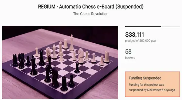 Sleuths expose tricks on a robotic chessboard; Kickstarter declares victory.
